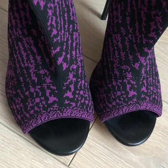 NWT Zara Women's Caged Open-Toe Heels in Black & Purple Size 8US 39EU - Picture 13 of 13